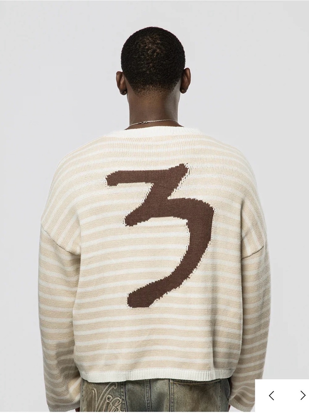 Visionary Club Oversized Knit Crewneck Size M Streetwear Sweater - Picture 4 of 10